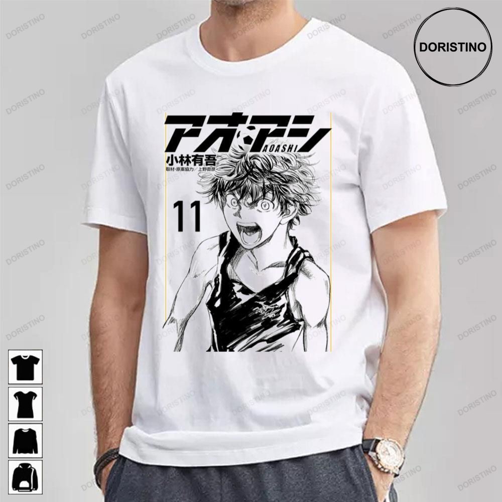 Aoashi Grayscale Manga Drawing Cover Limited Edition T-shirts